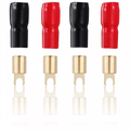 Black Red 5mm Cable 5.5mm Crimp Spade Set of 4