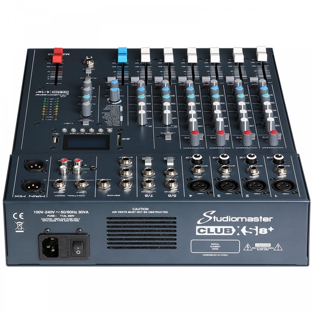 8 Channel Mixer Desk USB SD Recorder 16 DSP Effects