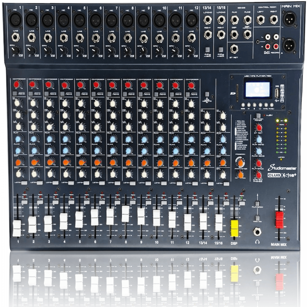 16 Channel Mixer Desk USB SD Recorder