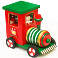 Wooden Christmas Train Music Box