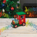 Wooden Christmas Train Music Box