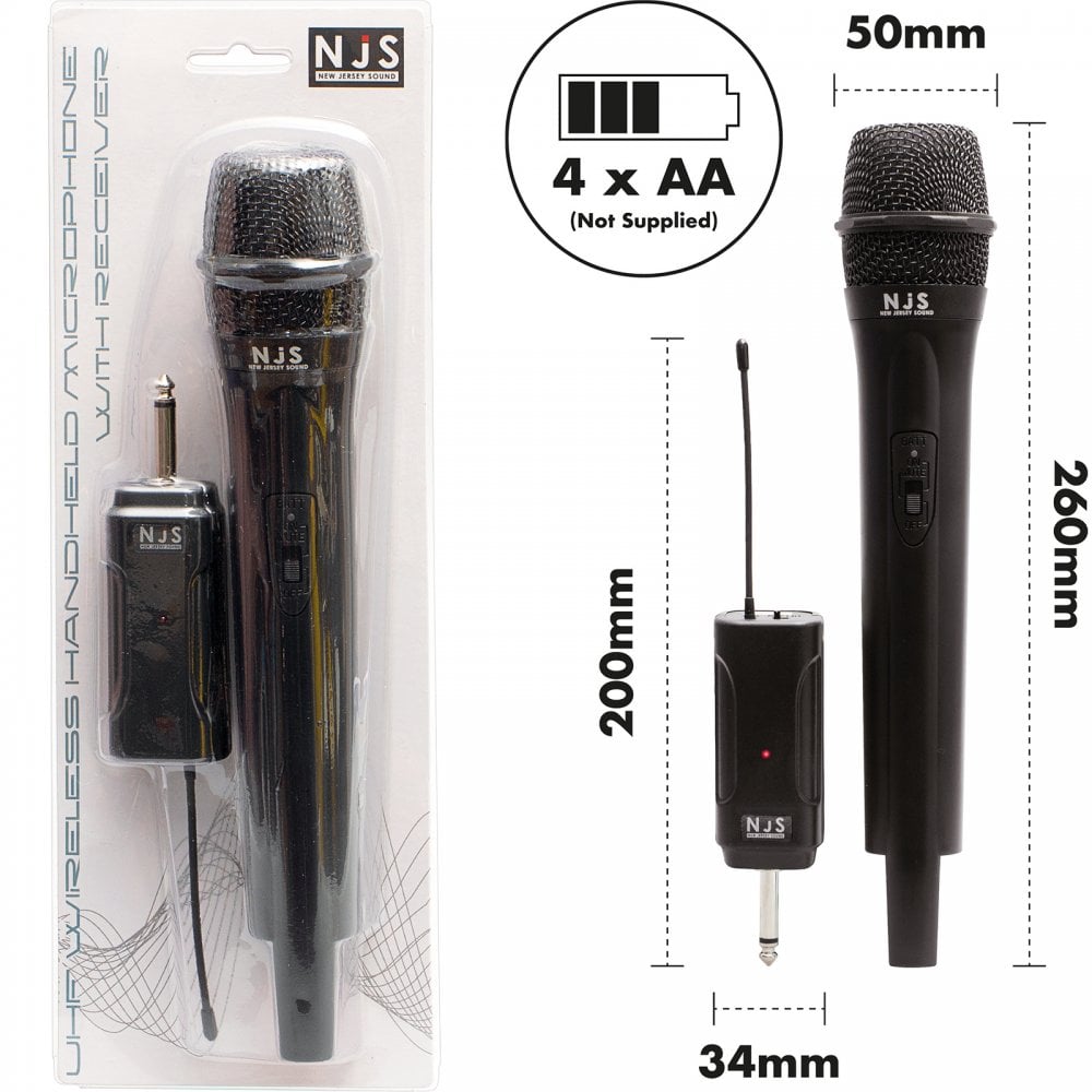 UHF Radio Handheld Microphone with Receiver