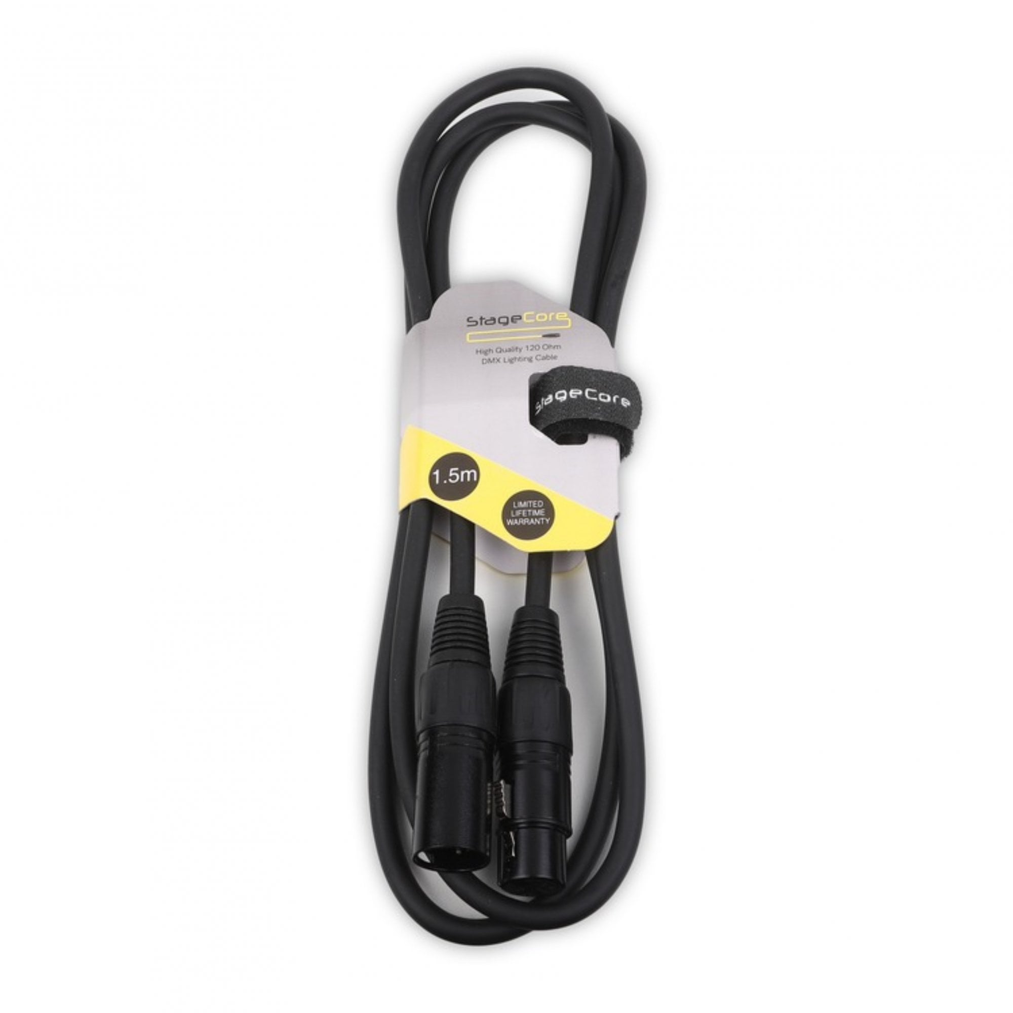 3 Pin XLR Male to Female 1.5m Pro Quality 120Ω True DMX Cable