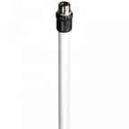 Height Adjustable Straight Microphone Stand Round Base White