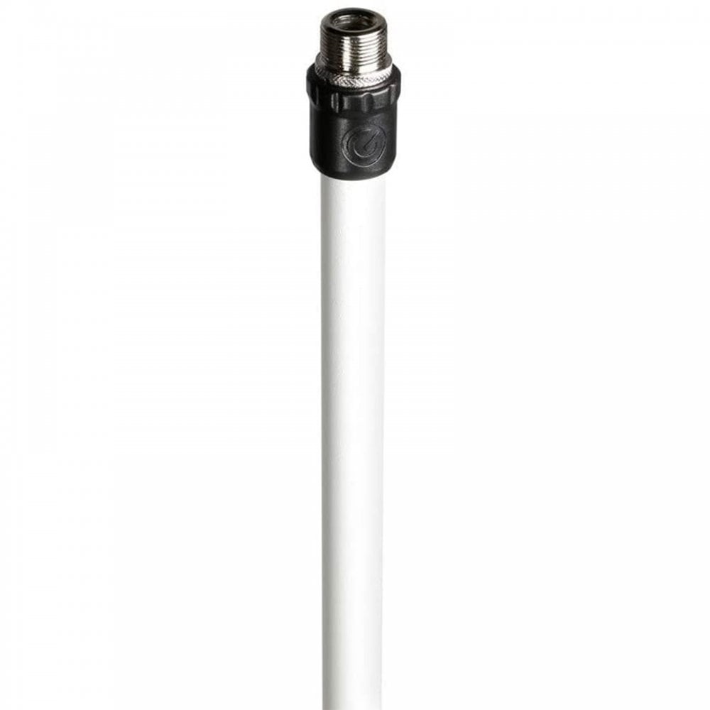 Height Adjustable Straight Microphone Stand Round Base White