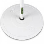 Height Adjustable Straight Microphone Stand Round Base White