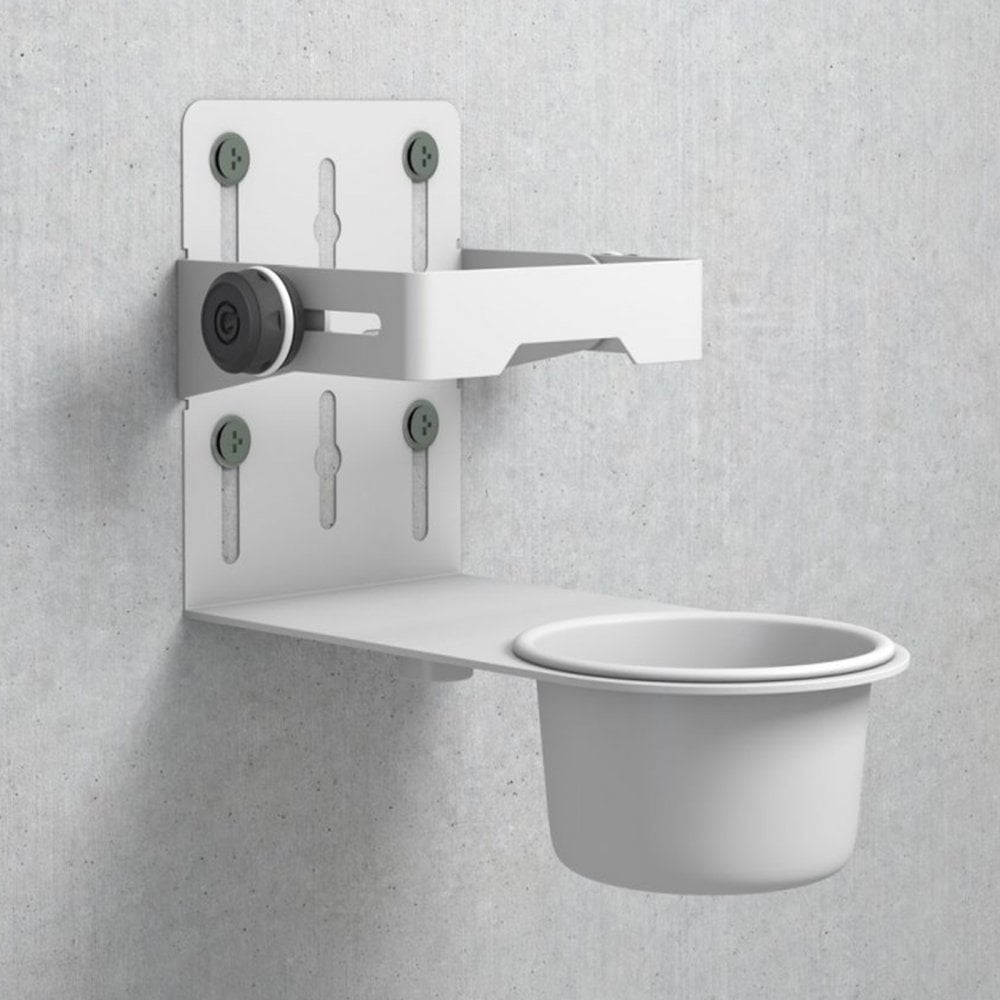 Adjustable Disinfectant Universal Holder in White