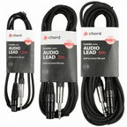 1m to 10m Audio Signal Leads Female XLR to 1/4" TRS Stereo Jack 6.35mm Cable OFC