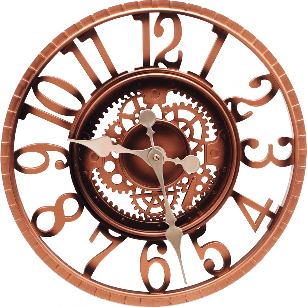 Vintage Style Bronze Resin Wall Clock
