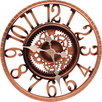 Vintage Style Bronze Resin Wall Clock