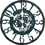 Vintage Style Antique Green Resin Wall Clock