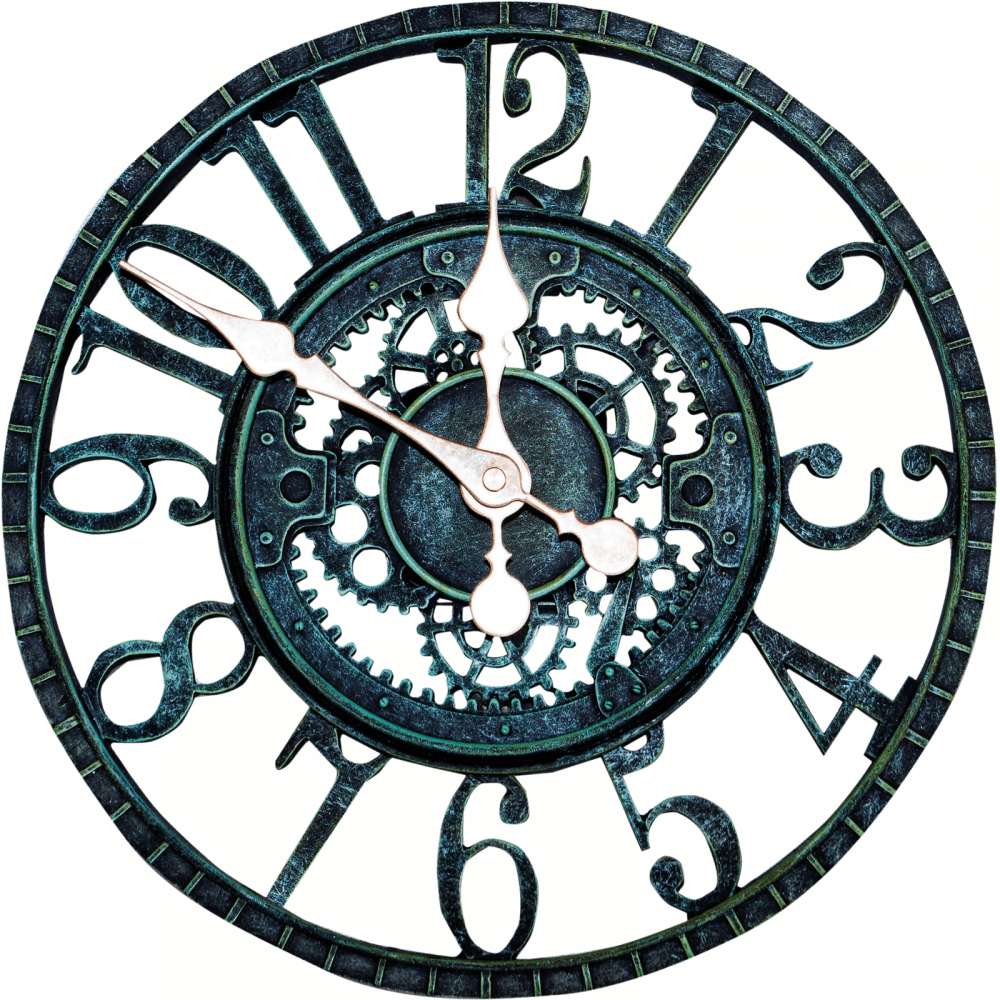 Vintage Style Antique Green Resin Wall Clock