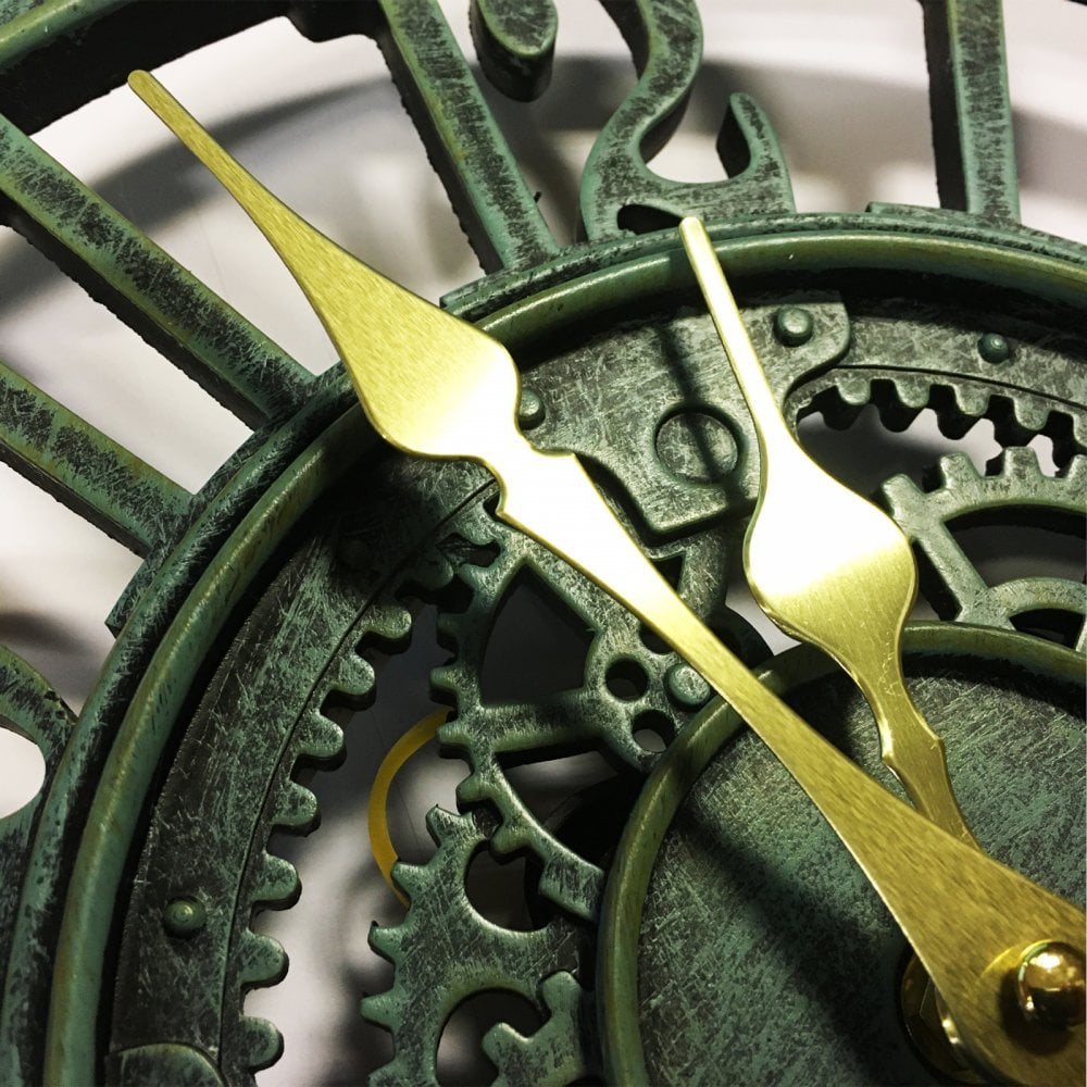 Vintage Style Antique Green Resin Wall Clock