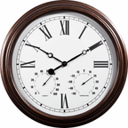Vintage Design Outdoor Clock with Thermometer and Hygrometer