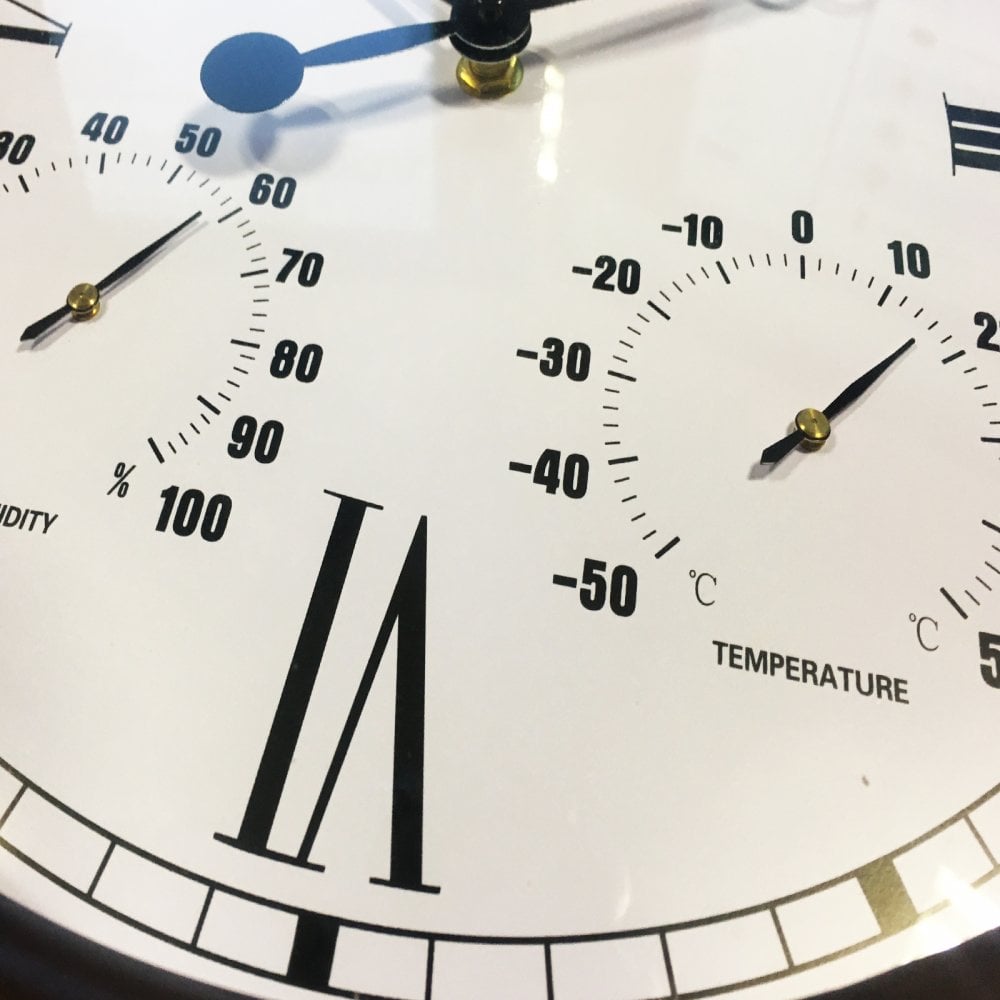 Vintage Design Outdoor Clock with Thermometer and Hygrometer