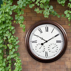 Vintage Design Outdoor Clock with Thermometer and Hygrometer