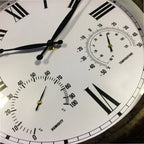 Double Sided Outdoor Station Clock with Thermometer Hygrometer