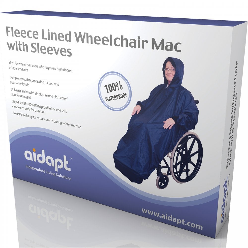 Wheelchair Cosy Fleece-Lined Navy Blue WaterProof Protector