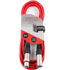Pack of 5 Different Coloured Microphone Audio Leads 3M