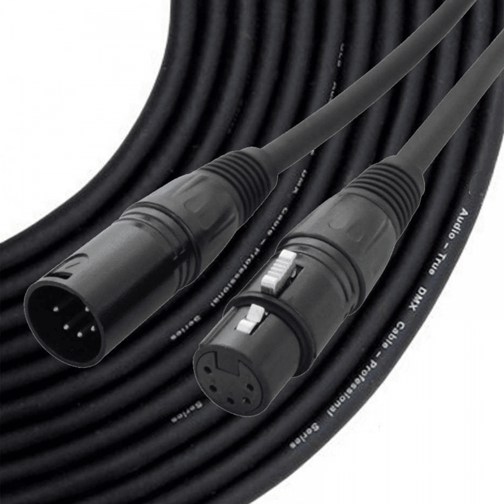 5 Pin XLR Male To 5Pin Female Lighting Signal Lead DMX Cable 30m & 50m