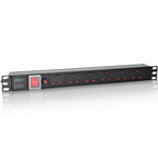 19" Rack 10a PDU with 6 x UK BS1363 Sockets + Reset Button