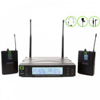Twin UHF Body Pack Lapel & Headset Wireless Microphones