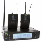Twin UHF Body Pack Lapel & Headset Wireless Microphones