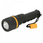 Heavy Duty Rubber Torch Fitted With 3 Wide Angle LED's AA Type