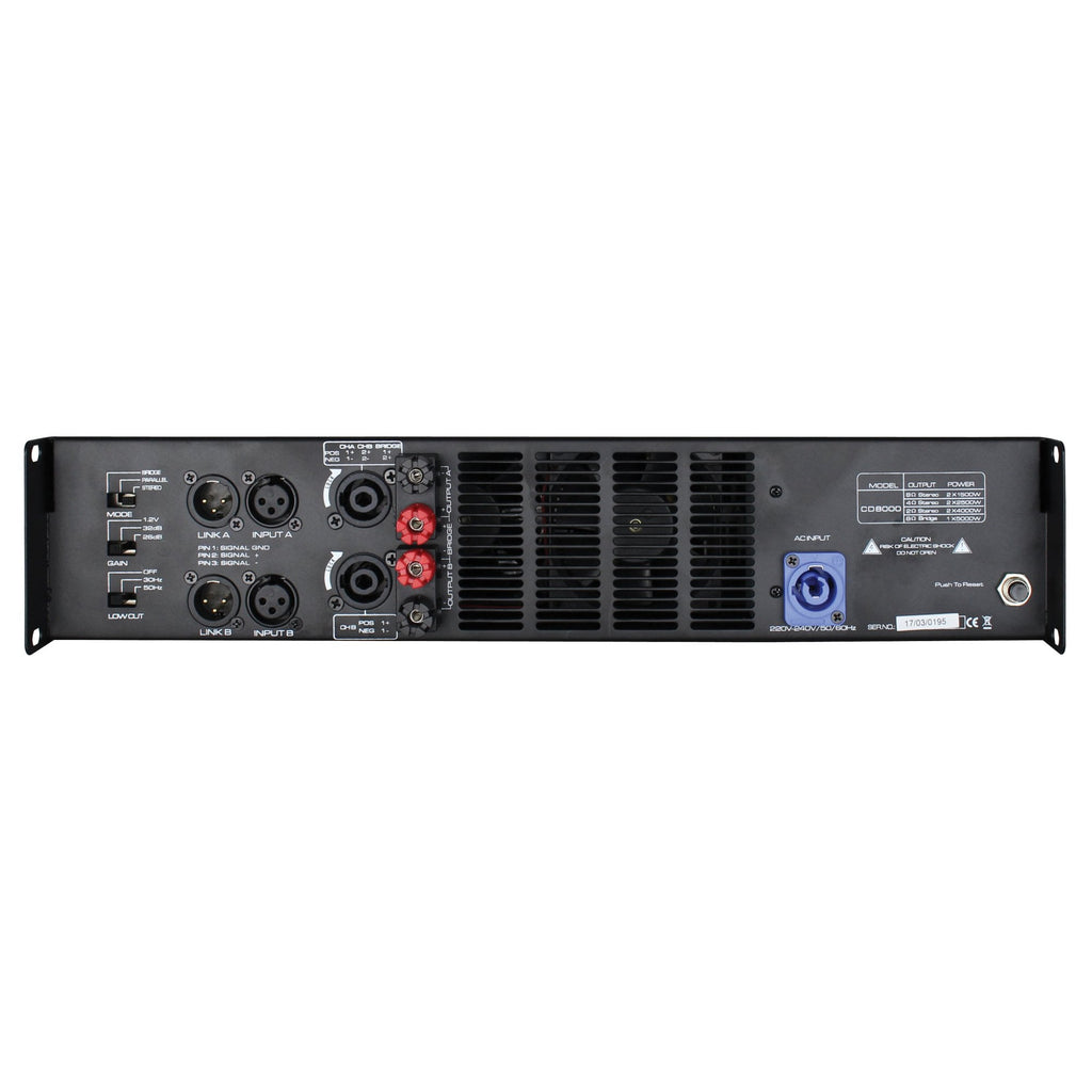 CD8000 2 x 4000Wrms High Output Power Amplifier
