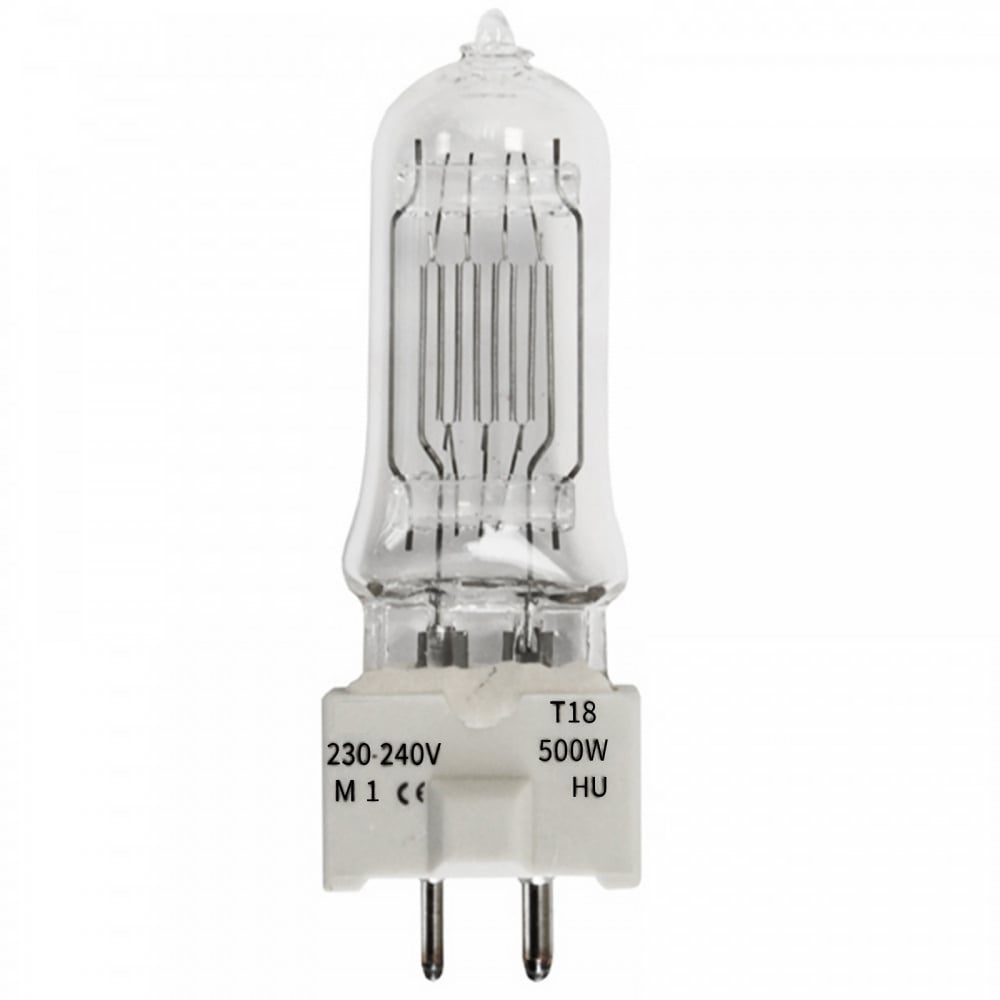 T18 GY9.5 500W Stage Lamp (T25) 88465 Class Theatre Lighting Bulb 230v