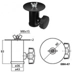 Pair of UTX 35TH 35mm External Top Hat Lighting Adaptor