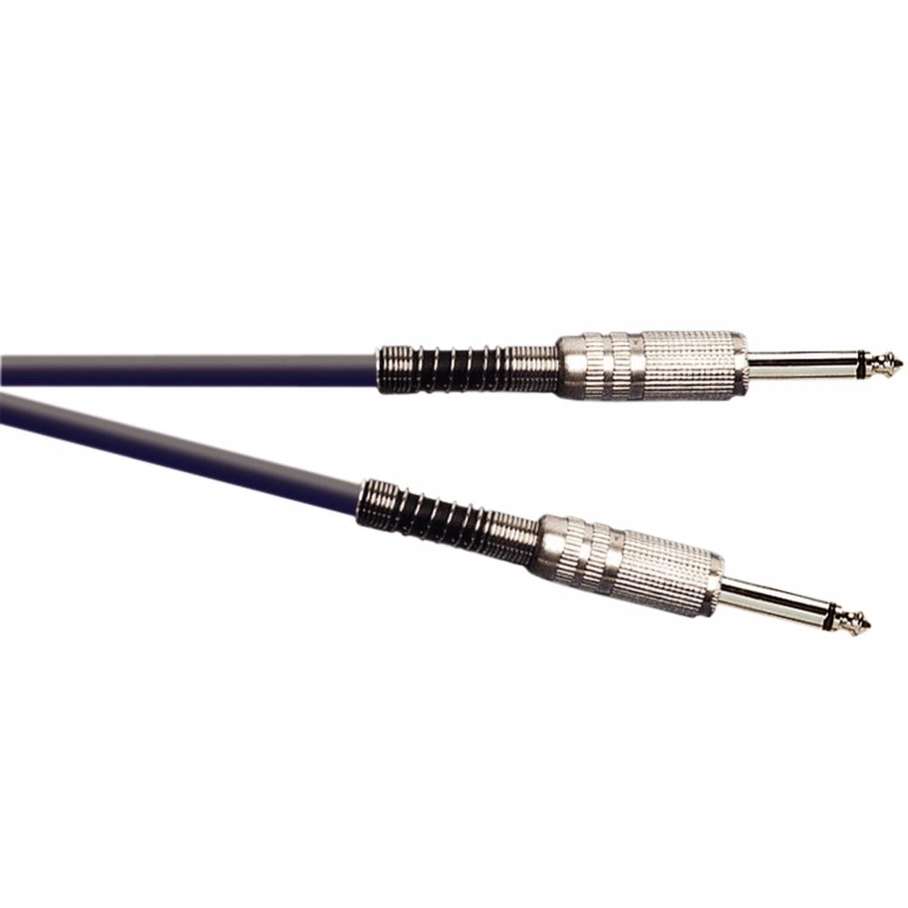 Screened 1/4" 6.35mm Mono Jack Guitar Audio Signal Lead
