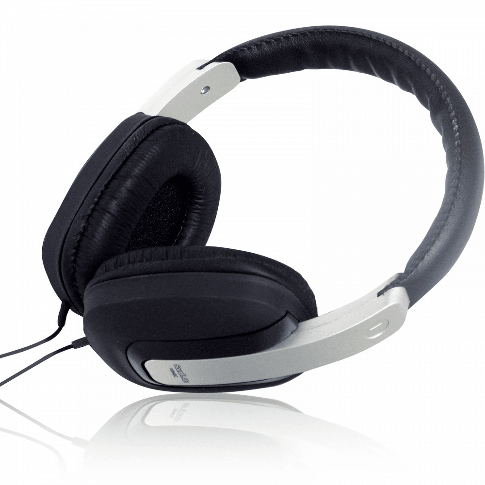 Black Digital Stereo Headphones Luxury Padded