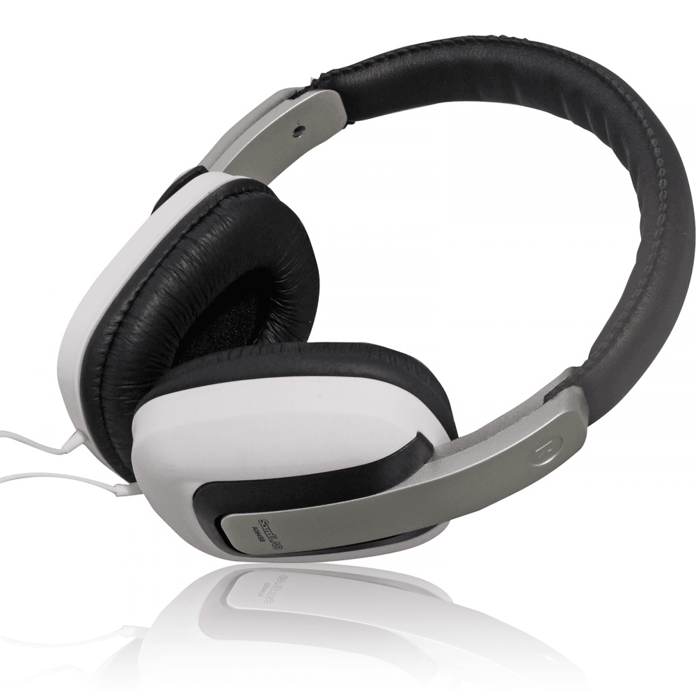 Black White Digital Stereo Headphones Luxury Padded