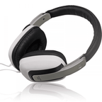 Black White Digital Stereo Headphones Luxury Padded