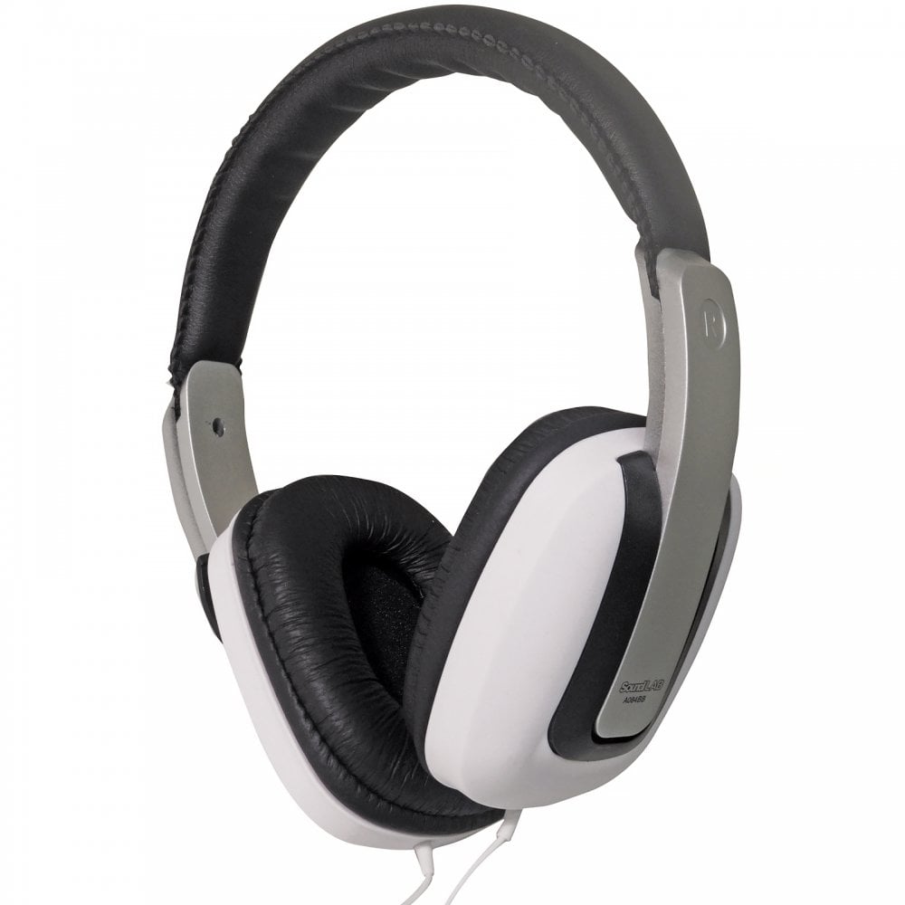 Black White Digital Stereo Headphones Luxury Padded