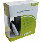 Black White Digital Stereo Headphones Luxury Padded