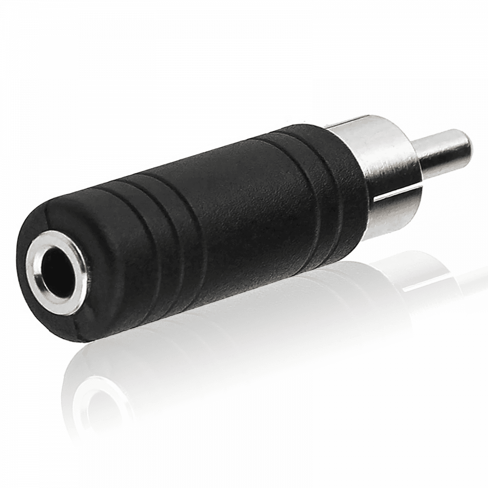 RCA Phono Plug to 3.5mm Mono Jack Socket Adapter