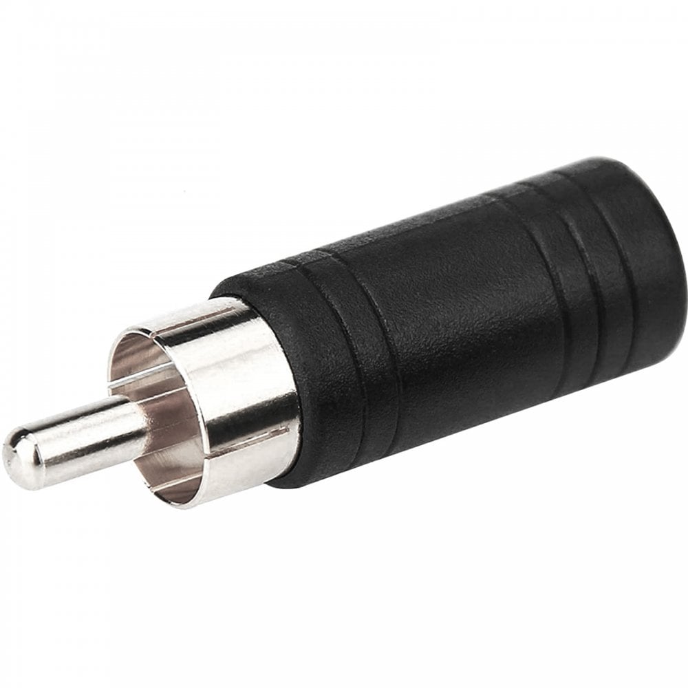 RCA Phono Plug to 3.5mm Mono Jack Socket Adapter