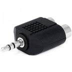 3.5mm Stereo Jack Plug to 2 x RCA Phono Sockets Adapter