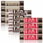 Domestic Mains Fuses Assorted Pack of 10 1" Fuse