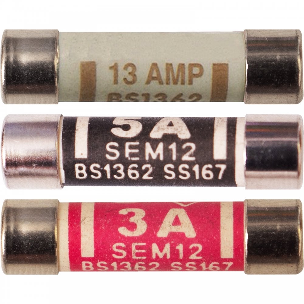Domestic Mains Fuses Assorted Pack of 10 1" Fuse