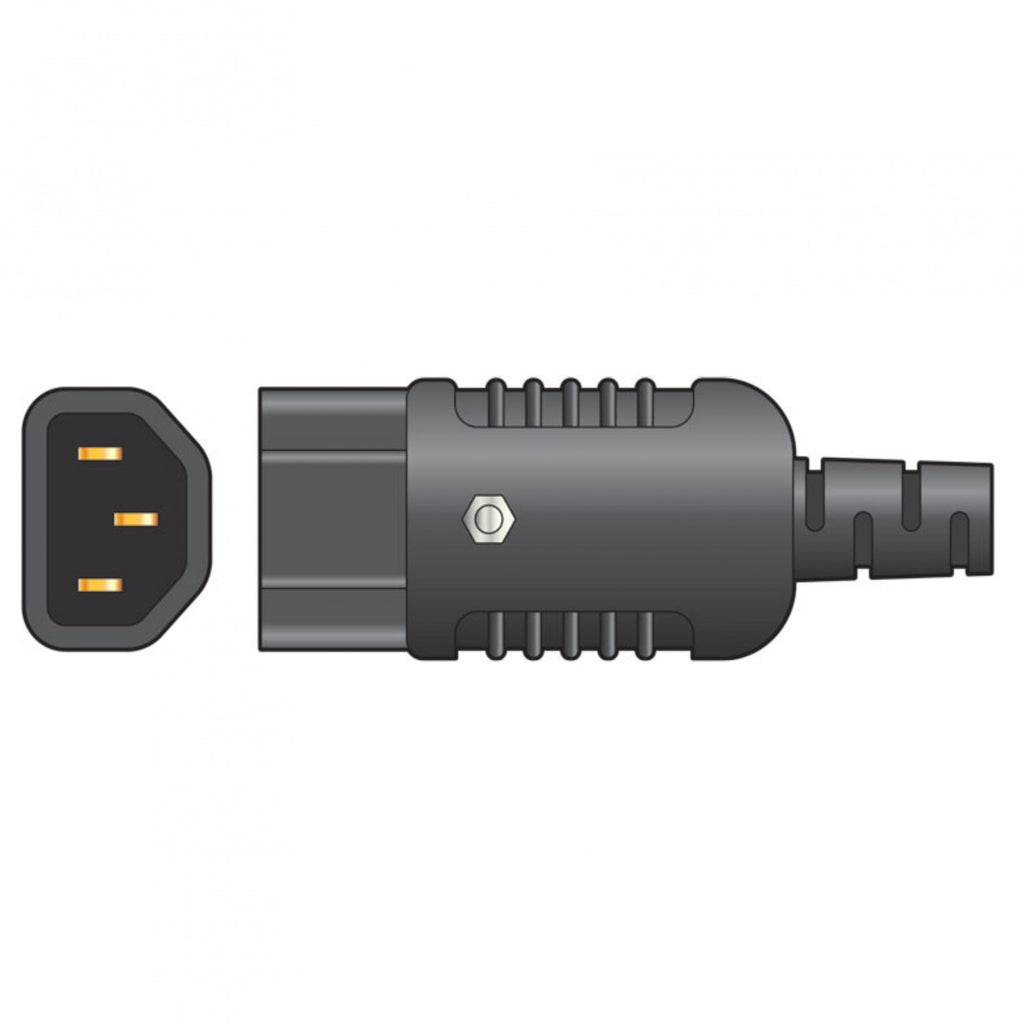 Pair Of Heavy Duty In-line IEC Male Rewireable Plugs