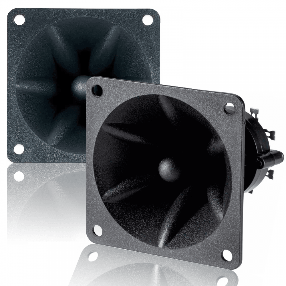 Pair of Square Piezo Horn Tweeters 3 1/4 inch x 3 1/4 inch
