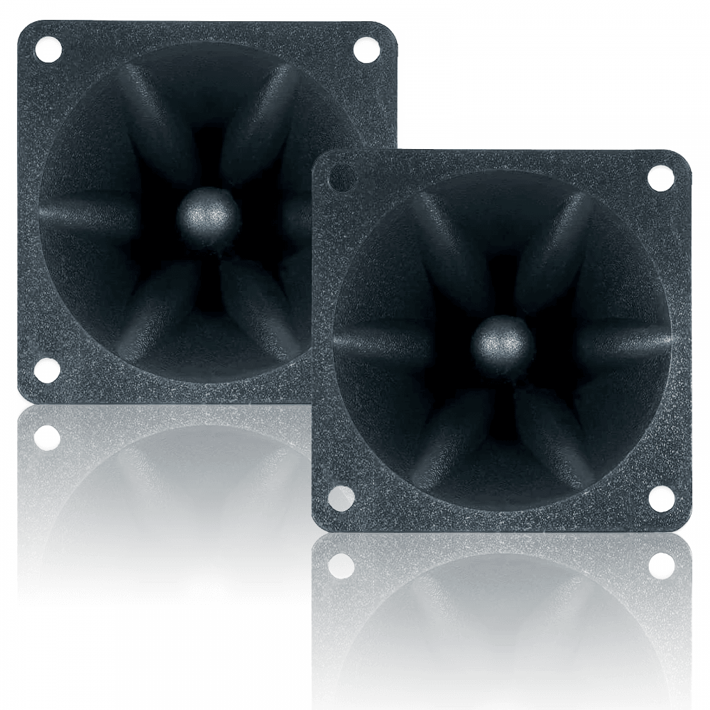 Pair of Square Piezo Horn Tweeters 3 1/4 inch x 3 1/4 inch