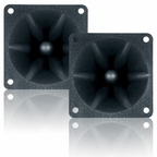 Pair of Square Piezo Horn Tweeters 3 1/4 inch x 3 1/4 inch