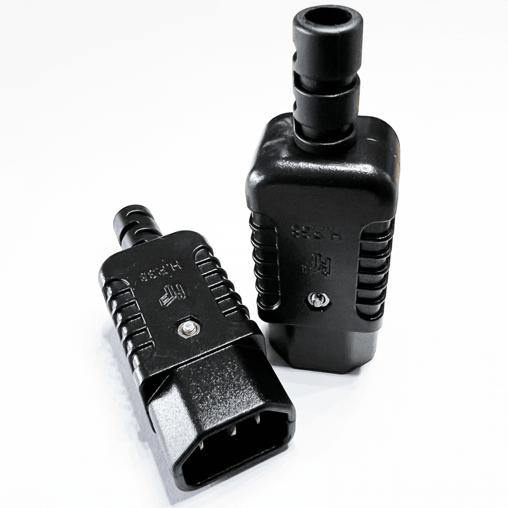 Heavy Duty In-line IEC Male and Female Rewireable Plugs
