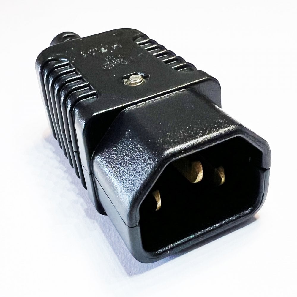 Pair Of Heavy Duty In-line IEC Male Rewireable Plugs