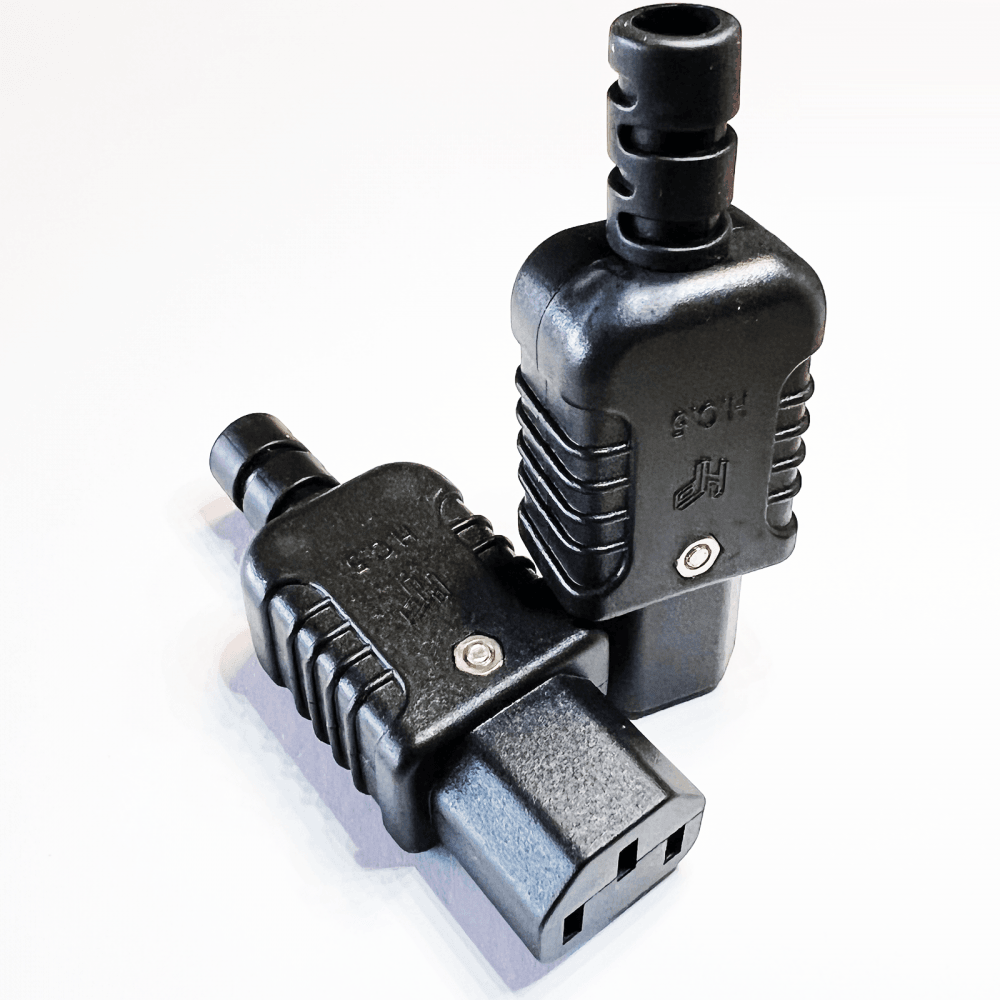 Pair Of Heavy Duty In-line IEC Female Rewireable Sockets