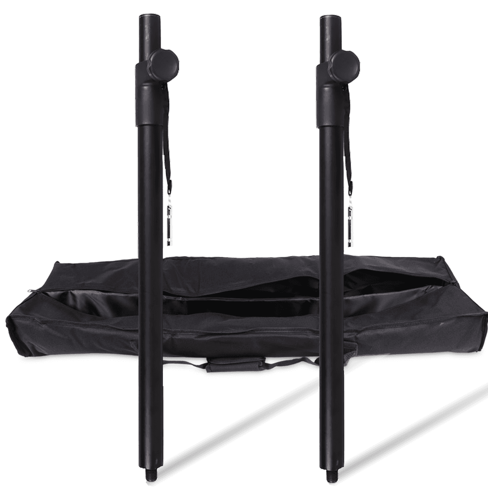 Pair of Telescopic Threaded M20 Speaker Poles Inc. Case
